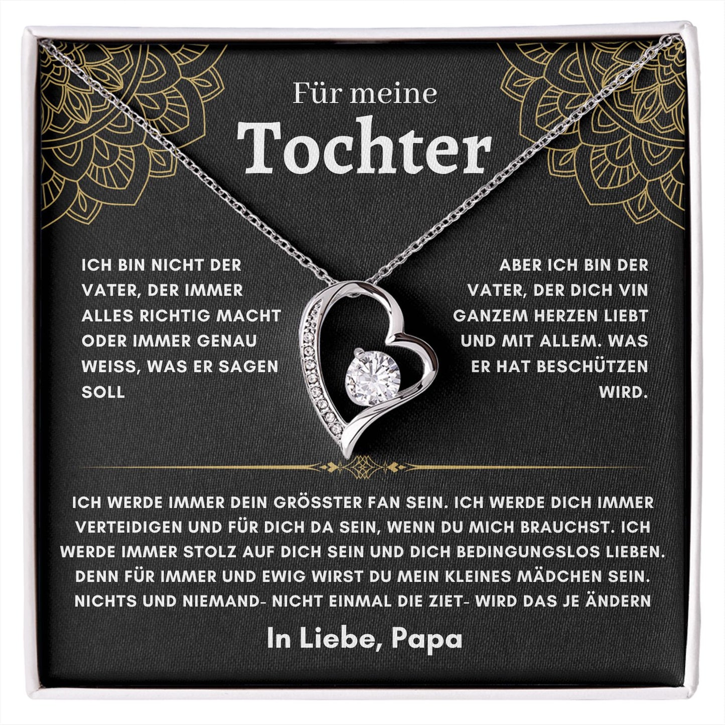 Ausführung Herz Halskette für Tochter- Ein liebevolles Geschenk von Papa