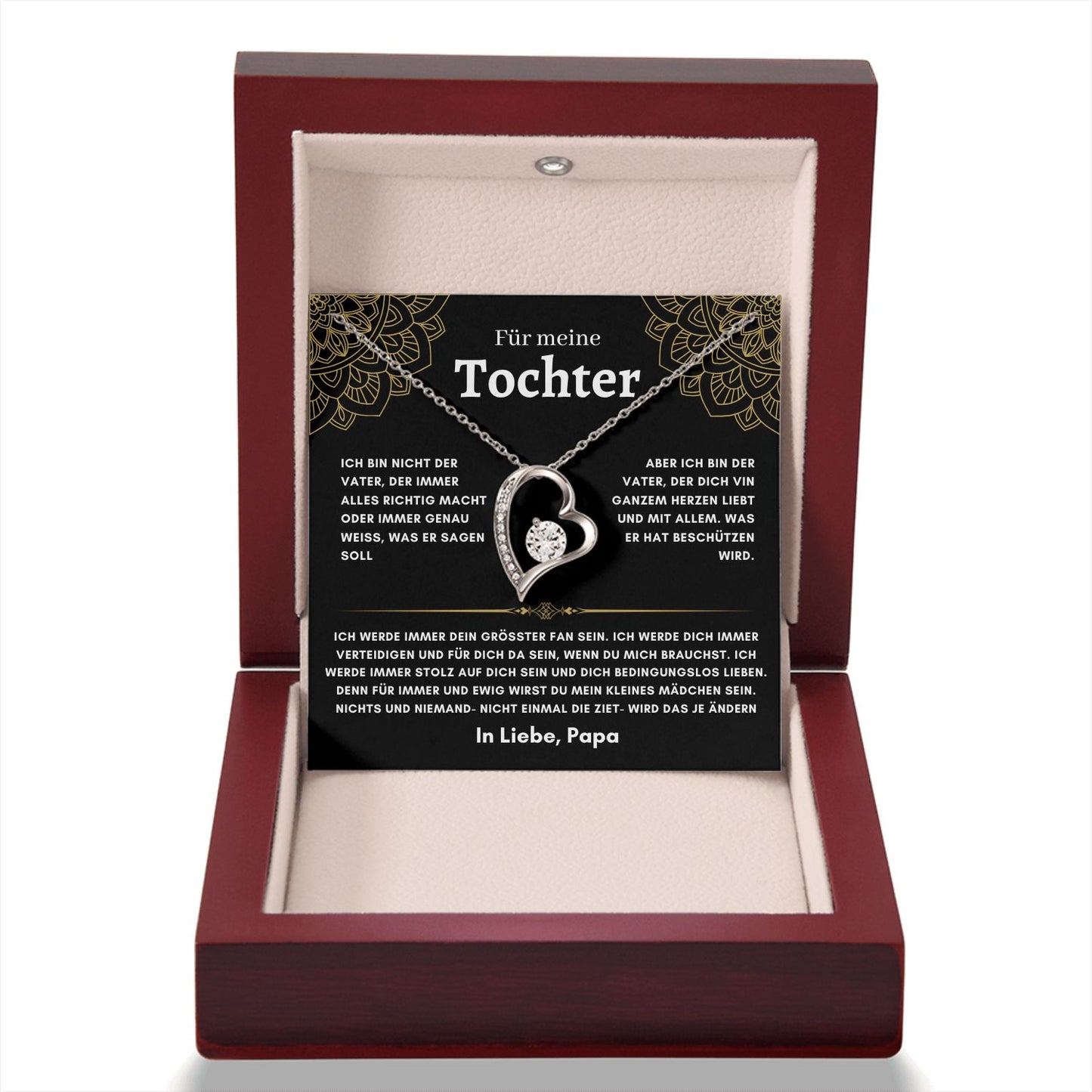 Ausführung Herz Halskette für Tochter- Ein liebevolles Geschenk von Papa