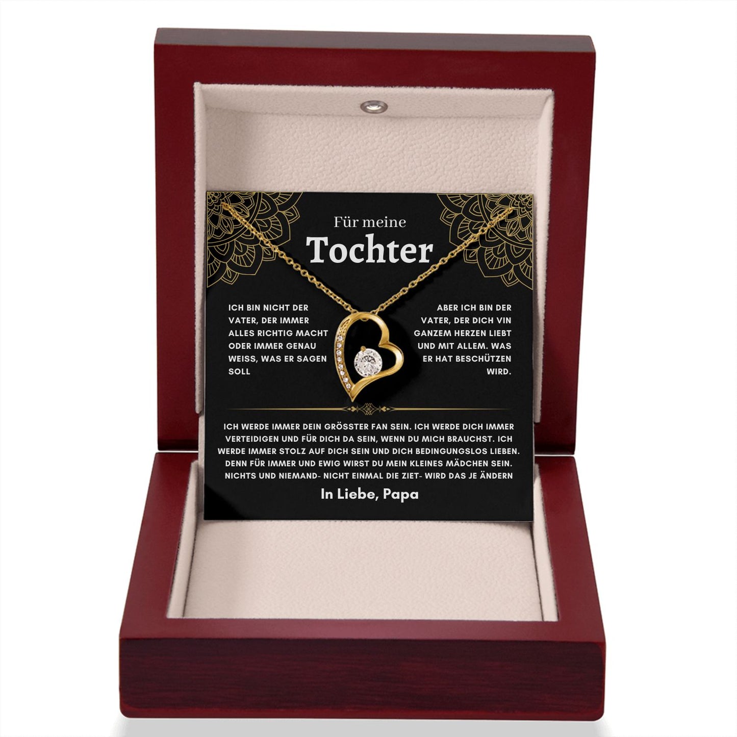 Ausführung Herz Halskette für Tochter- Ein liebevolles Geschenk von Papa