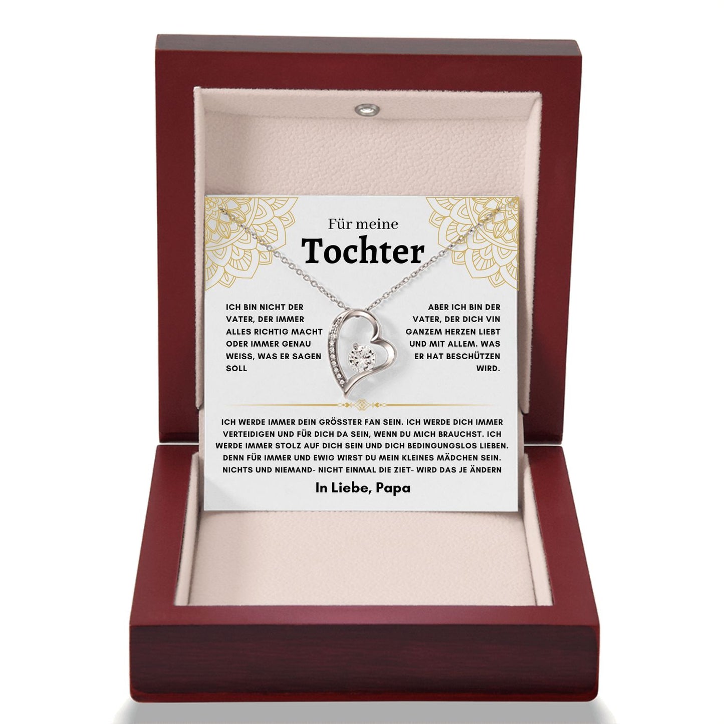Ausführung Herz Halskette für Tochter- Ein liebevolles Geschenk von Papa