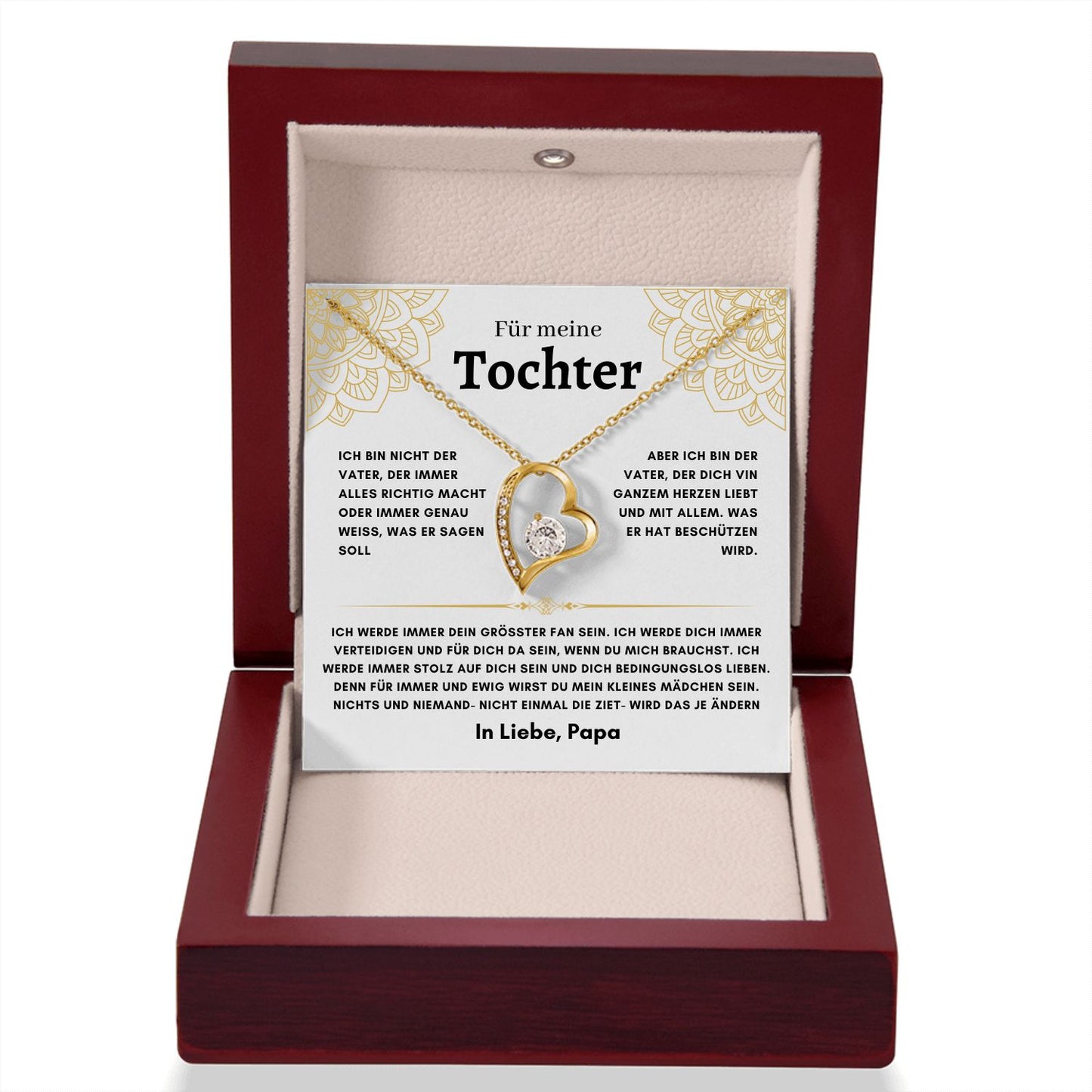 Ausführung Herz Halskette für Tochter- Ein liebevolles Geschenk von Papa