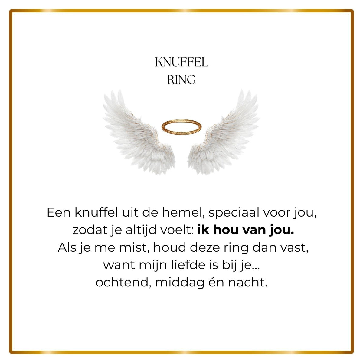 Hug in Heaven knuffelring met boodschapkaart