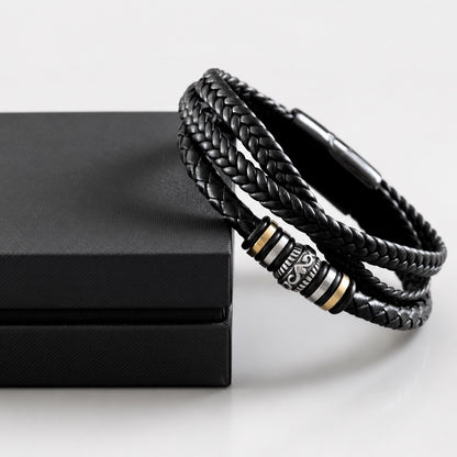 Für meinen Mann – Armband aus veganem Leder