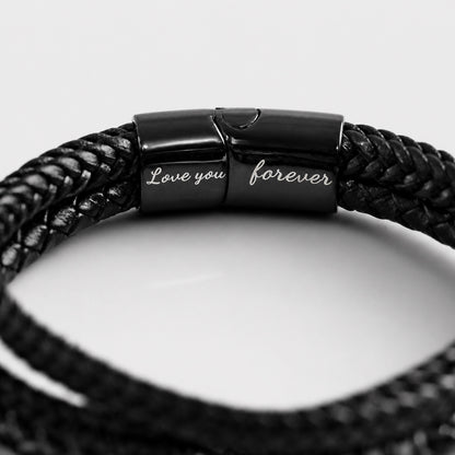 Für meinen Mann – Armband aus veganem Leder