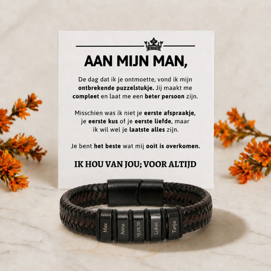Liebesgeschichte Armband mit Gravur – Für meinen Mann