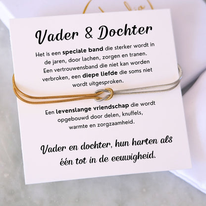 Liebesknoten Armband für Vater und Tochter