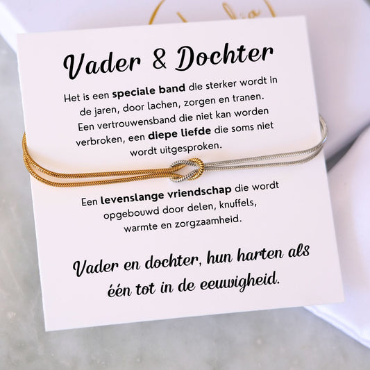 Liebesknoten Armband für Vater und Tochter