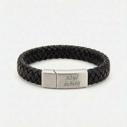 Engraved leather bracelet gift box for Father's Day