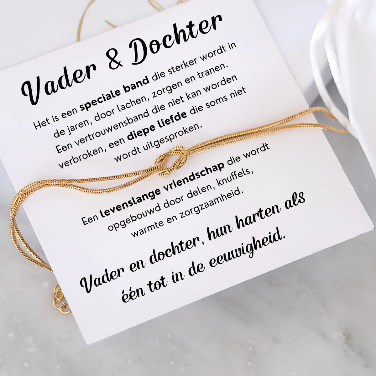 Liebesknoten Armband für Vater und Tochter