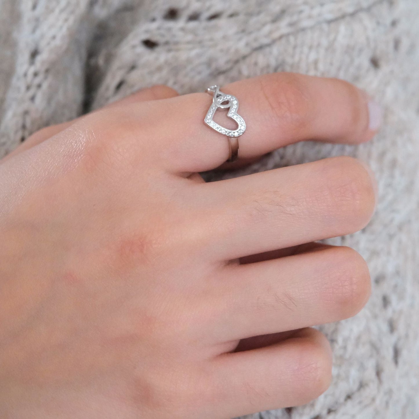 An meine Tochter - Herz Unendlichkeit Ring -R14-T178