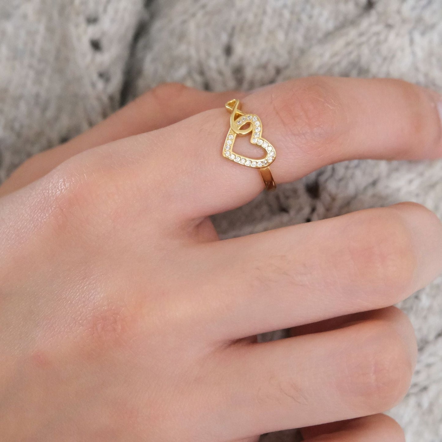 An meine Tochter - Herz Unendlichkeit Ring -R14-T178