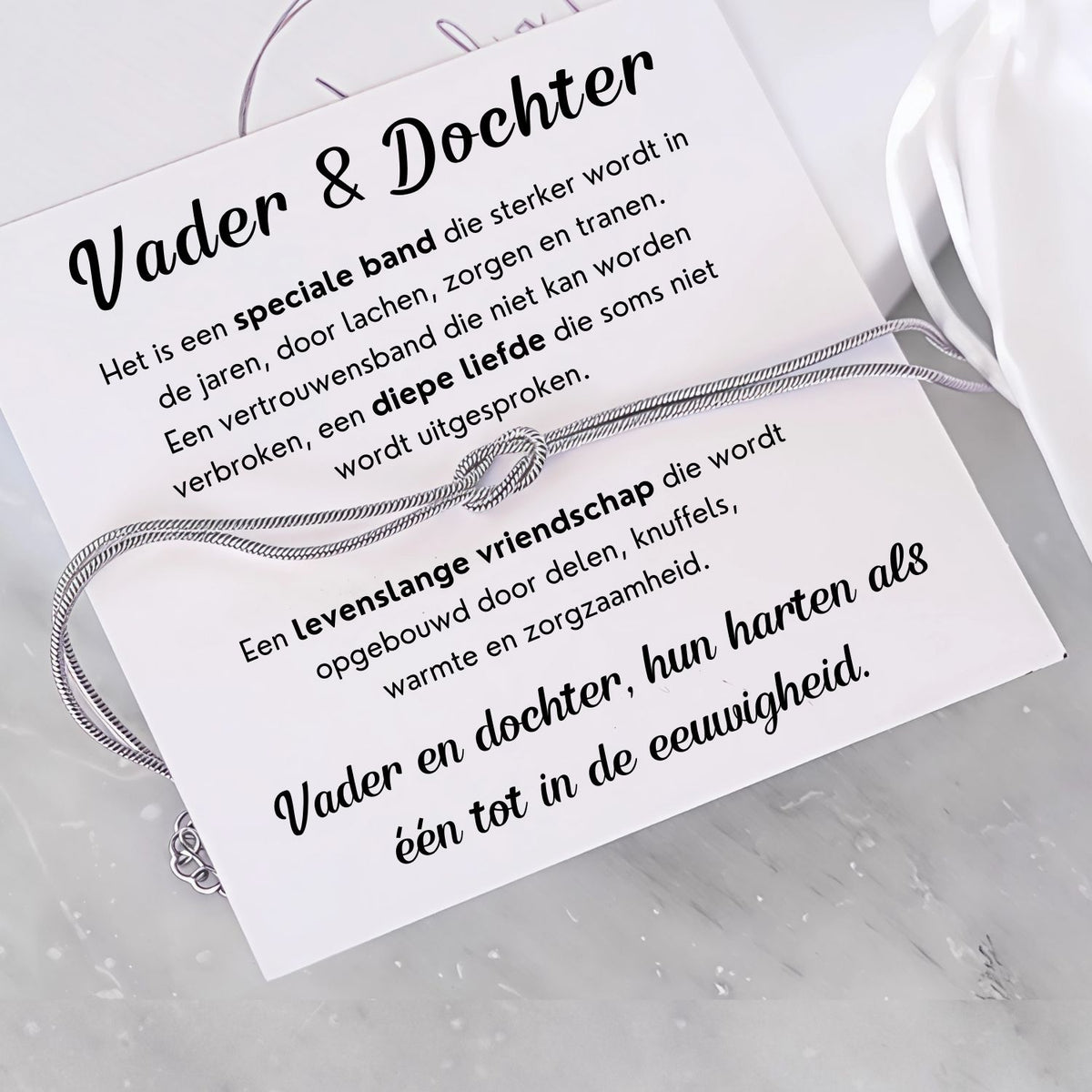 Liebesknoten Armband für Vater und Tochter