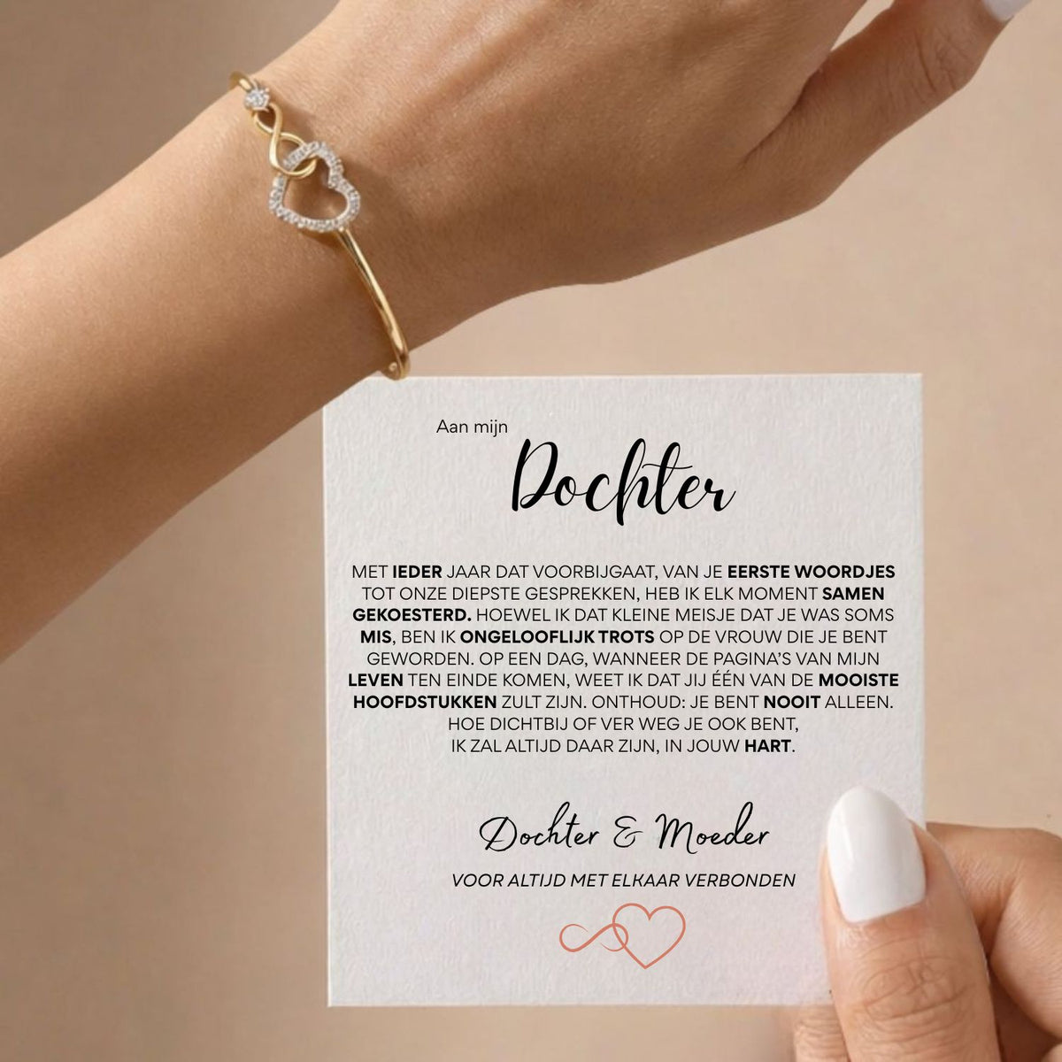 Infinity Armband mit Gravur – Für meine Tochter