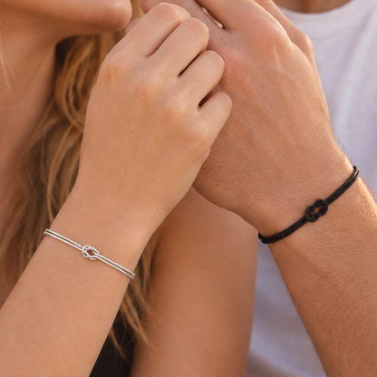 2er-Set Liebesknoten Armband – An meinen Schatz 1+1